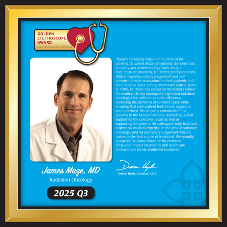 Dr. Maze award plaque