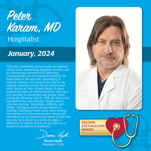 Plaque of Dr. Peter Karam