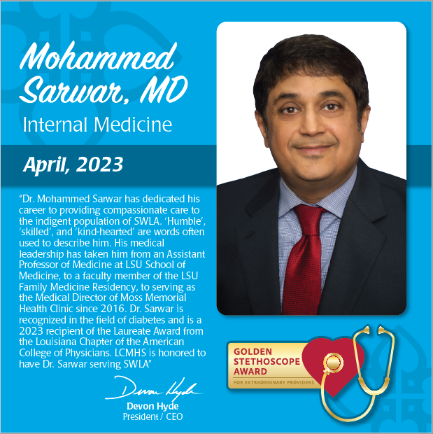 Mohammed Sarwar, MD Internal Medicine April 2023